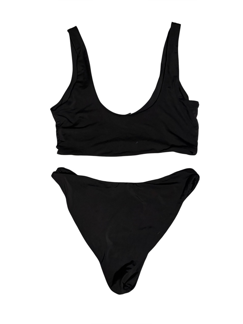 Naked Wardrobe Black Bikini Set Scoop Neck Classic